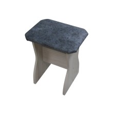 Табурет арт.1.67.4 380х280мм ЛДСП ясень шимо светлый ткань велюр серый