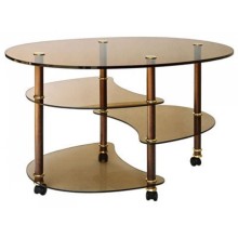 Стол журнальный арт.12.3 стекло тонированное 10мм. 890х590хh520мм  