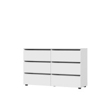 Комод арт.17.3.2 каркас и фасад ЛДСП белый текстурный 1201х368хh739мм 