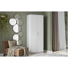 Шкаф 2-х. дв. арт.17.4 каркас и фасад ЛДСП белый текстурный 800х510хh2100мм 