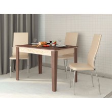 Стол обеденный арт.23.23 ЛДСП ясень "шимо темный"/дуб "кобург" 1100х750хh750мм 