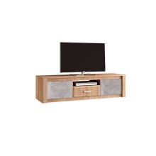 Тумба под ТВ арт.24.10.8 фасад МДФ бетон темный/каркас ЛДСП сонома 1702х522хh411мм 