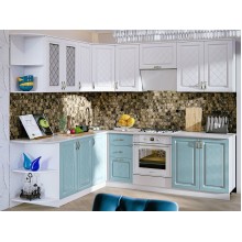 Модульный кух.гарнитур арт.24.113.3 МДФ белый матовый/голубой/ЛДСП белый Стоимость кухни от 40 000 до 100 000 руб (индивидуально комплектуется по размерам заказчика)
