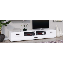 Тумба под ТВ арт.24.186.5 фасад МДФ белый глянец холодный/каркас ЛДСП белый,доп.цвет каркаса венге,сонома 2000х520хh350мм