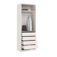 Гардеробная система Шкаф 2-х. дв. арт.24.117.12 каркас ЛДСП кашемир 800х490хh2236мм каркас+4 ящика Ларго 