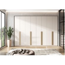 Гардеробная система арт.24.117.2.1 каркас и фасад ЛДСП кашемир 3200х490хh2236мм вариант №2 с фасадами Ларго