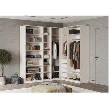 Гардеробная система арт.24.117.3 каркас ЛДСП кашемир 2100х1800х490хh2236мм вариант №3 Ларго