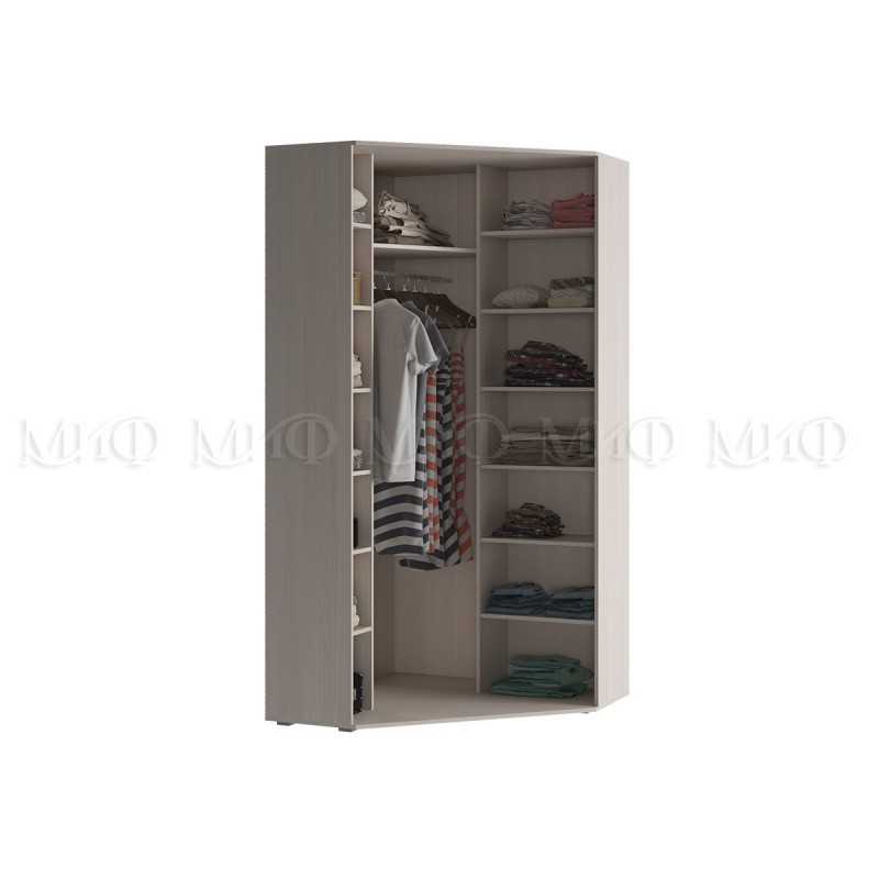 Шкаф угловой арт.24.121.9 МДФ сандал светлый матовый/ЛДСП сандал 1100х1100хh2236мм Престиж-1