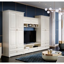 Гостиная арт.24.121.16 МДФ сандал светлый матовый/ЛДСП сандал 3200х528хh2116мм размер указан без карниза Вариант №4