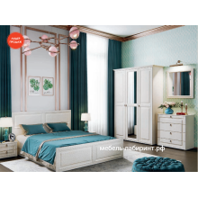 Модульная спальня арт.24.121 МДФ сандал светлый матовый/ЛДСП сандал 