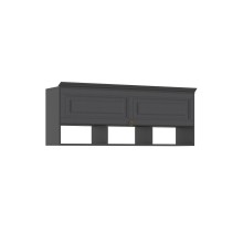 Полка навесная арт.24.121.6 МДФ графит текстурный/ЛДСП графит 1400х336хh520(560))мм