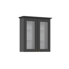 Полка навесная арт.24.121.29 МДФ графит текстурный/ЛДСП графит 600х300(330)хh900(940)мм