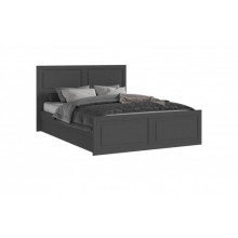 Кровать 2-сп. арт.24.121.12 (1400х2000) МДФ графит текстурный/ЛДСП графит 1550х2033хh1000мм  