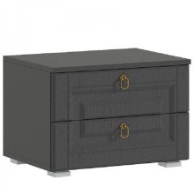 Тумба прикроватная арт.24.121.11 МДФ графит текстурный/ЛДСП графит 500х378хh350мм  