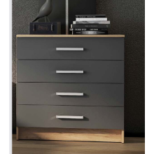 Комод арт.24.123.9 ЛДСП графит/дуб крафт 800х430хh816мм