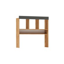 Надстройка на стол письменный арт.24.123.1.1 ЛДСП графит/дуб крафт 1100х286хh1064мм