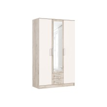 Шкаф 3-х. дв. арт.24.123.18 фасад ЛДСП кашемир/дуб крафт серый/каркас ЛДСП дуб крафт серый 1200х520хh2016мм Мартина