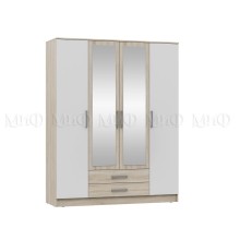 Шкаф 4-х. дв. арт.24.123.17 ЛДСП белый глянец/дуб сонома 1600х520хh2016мм Мартина