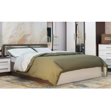 Кровать 2-сп. арт.24.123.13 (1400х2000) фасад ЛДСП белый глянец/каркас ЛДСПвенге 1435х2037хh800мм