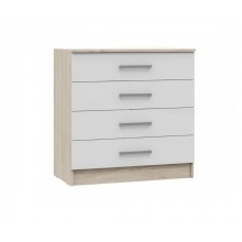 Комод арт.24.123.9 ЛДСП белый глянец/дуб сонома 800х430хh816мм