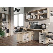 Модульная детская арт.24.124 ЛДСП бетон/дуб сонома 