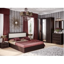 Модульная спальня арт.24.126 МДФ/ЛДСП венге., доп.цвет: сандал светлый  