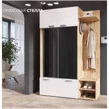Прихожая арт.24.134 ЛДСП белый глянец/дуб крафт 1420х440хh2100мм. 