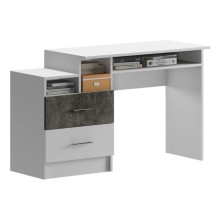 Стол письменный арт.24.139.2 ЛДСП белый/бетон темный 1200х450хh726мм