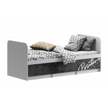 Кровать 1-сп. арт.24.139.6 (800х2000) ЛДСП белый/бетон темный 2036х850хh700мм