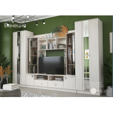 Гостиная арт.24.144.1 ЛДСП сандал 3400х530хh2200мм (ниша под ТВ 1160х890мм) Венеция