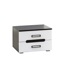 Тумба прикроватная арт.24.148.18 МДФ белый глянец холодный/ ЛДСП венге 500х374хh350мм 