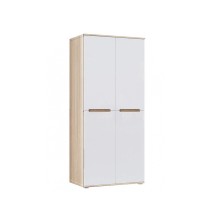 Шкаф 2-х. дв. арт.24.148.8 фасад МДФ белый глянец холодный/ каркас ЛДСП дуб сонома 1000х524хh2236мм 