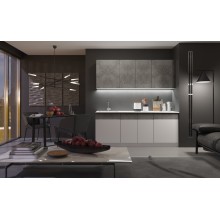 Кух.гарнитур 2.0м. арт.24.187.30 фасад МДФ белый глянец/мрамор глянец/каркас ЛДСП ЛДСП белый (600м+800 2ящ.2дв.+600) столешница 2.0м