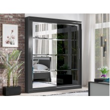 Шкаф-купе 2-х. дв. арт.24.162.3 ЛДСП графит 2000х650хh2200мм. Элегант-7