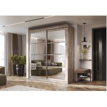 Шкаф-купе 2-х. дв. арт.24.162 ЛДСП дуб крафт серый 2000х650хh2200мм. Элегант-7