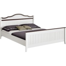 Кровать 2-сп. арт.24.165.2 (1600х2000) фасад МДФ белый/венге матовый/каркас ЛДСП белый 1670х2070х1100мм ортопедическим основанием