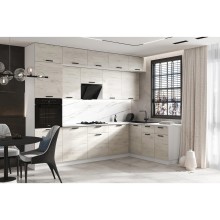 Кух.гарнитур 3.0х1.8м. арт.24.166.3 фасад ЛДСП дуб крафт белый/каркас белый