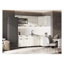 Кух.гарнитур 2.2х1.0м. арт.24.166.7 фасад ЛДСП дуб крафт белый/каркас ЛДСП белый