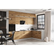 Кух.гарнитур 3.0х1.8м. арт.24.169.7 фасад ЛДСП дуб крафт/каркас белый