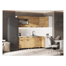 Кух.гарнитур 2.2х1.0м. арт.24.169.7 фасад ЛДСП дуб крафт/каркас ЛДСП белый