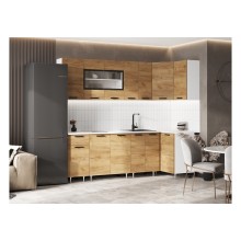 Кух.гарнитур 2.4х1.0м. арт.24.169.8 фасад ЛДСП дуб крафт/каркас ЛДСП белый