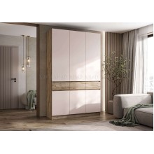 Шкаф 3-х. дв. арт.24.17.1.4 фасад ЛДСП кашемир/дуб крафт серый/каркас ЛДСП дуб крафт серый 1500х520хh2400мм Роджинамиф