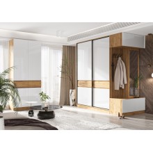 Прихожая арт.24.17.1.9 фасад ЛДСП белый глянец/каркас ЛДСП дуб крафт 