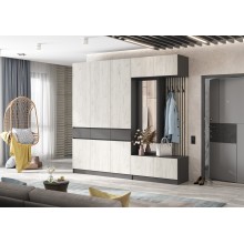 Прихожая арт.24.17.1.2 фасад ЛДСП дуб крафт белый/каркас ЛДСП графит 2500х520хh2400мм 