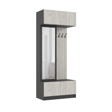 Прихожая арт.24.17.1.3 фасад ЛДСП дуб крафт белый/каркас ЛДСП графит 1000х520хh2400мм 