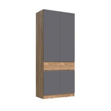 Шкаф 2-х. дв. арт.24.17.1.6 фасад ЛДСП графит/каркас ЛДСП дуб крафт 1000х520хh2400мм 