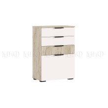 Комод арт.24.17.8.4 фасад ЛДСП кашемир/каркас ЛДСП дуб крафт серый 600х350хh866мм Роджинамиф