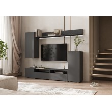 Гостиная арт.24.174.1 каркас и фасад ЛДСП графит 2130х346хh1704мм Верона