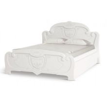 Кровать 2-сп. арт.24.176.2 (1400х2000) фасад МДФ белый глянец/ЛДСП каркас белый 1550х2070хh1180мм