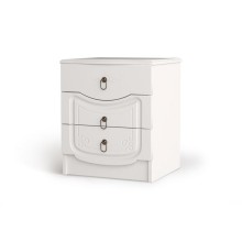 Тумба прикроватная арт.24.176.5 фасад МДФ белый глянец/ЛДСП каркас белый 450х460хh630мм